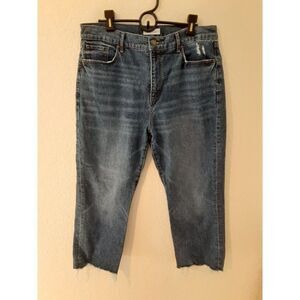 Made and Loved LOFT Women's Size 31/12 High Rise Straight Crop Capri Denim jeans
